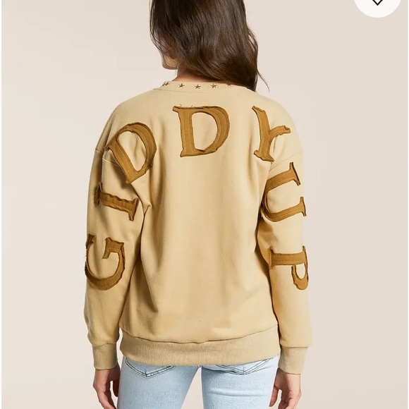Buckle Beige Star “GIDDY UP” Embroidered Western Pullover - Picture 1 of 16